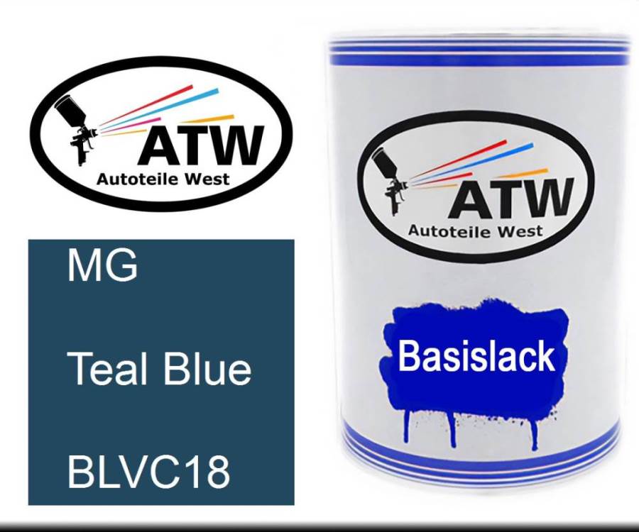 MG, Teal Blue, BLVC18: 500ml Lackdose, von ATW Autoteile West.